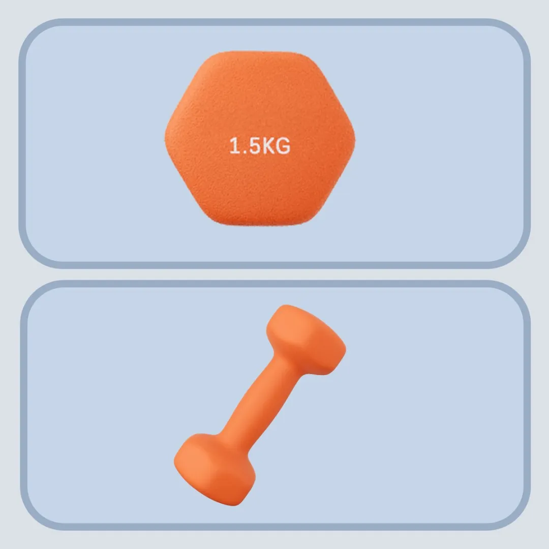 Songmics SYL63OG Halterset 2x1,5kg - Neopreen - Oranje