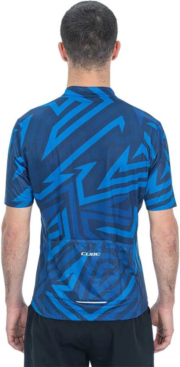 Cube ATX CMPT Korte Mouw Wielertrui - L - Blauw