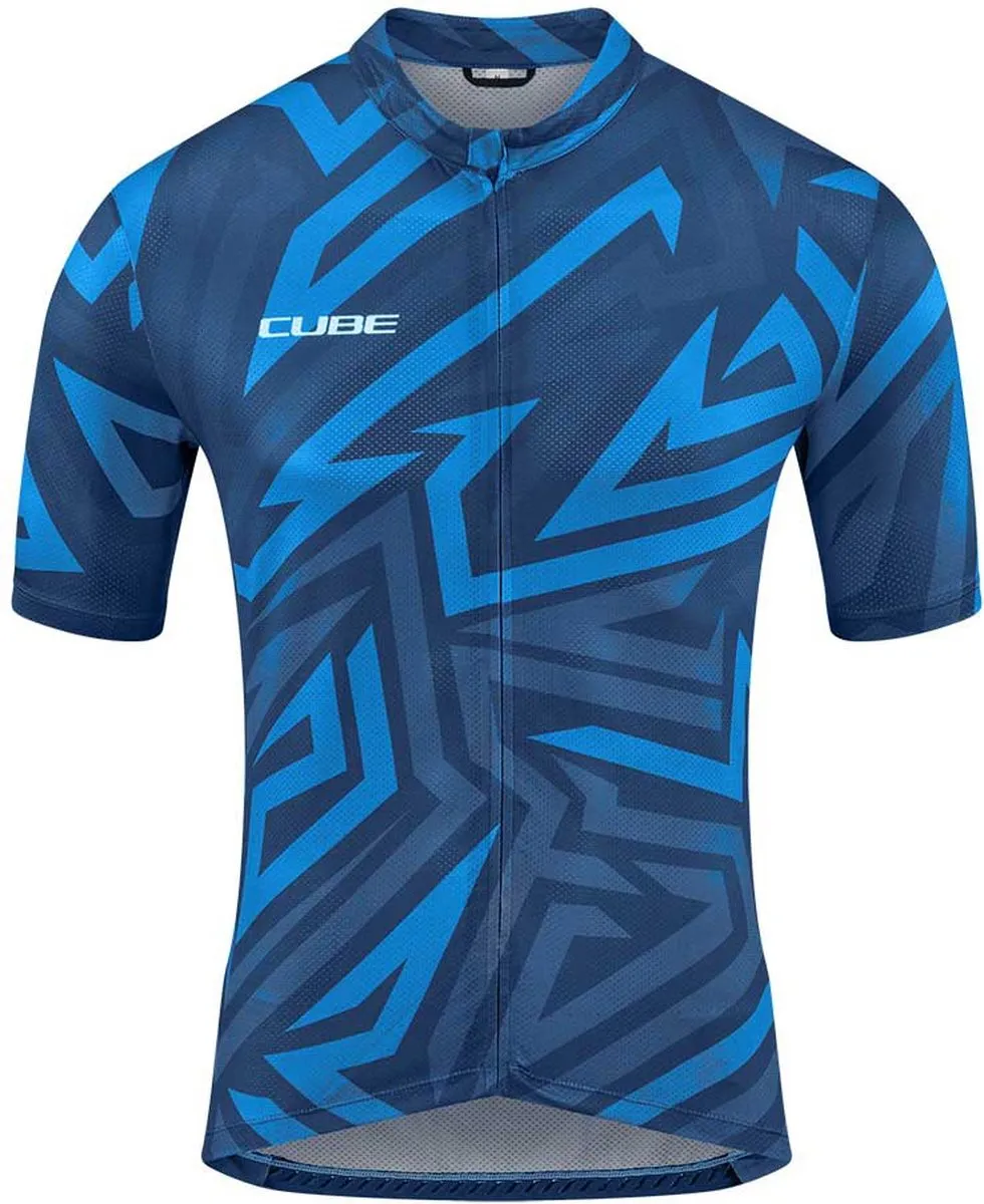 Cube ATX CMPT Korte Mouw Wielertrui - L - Blauw