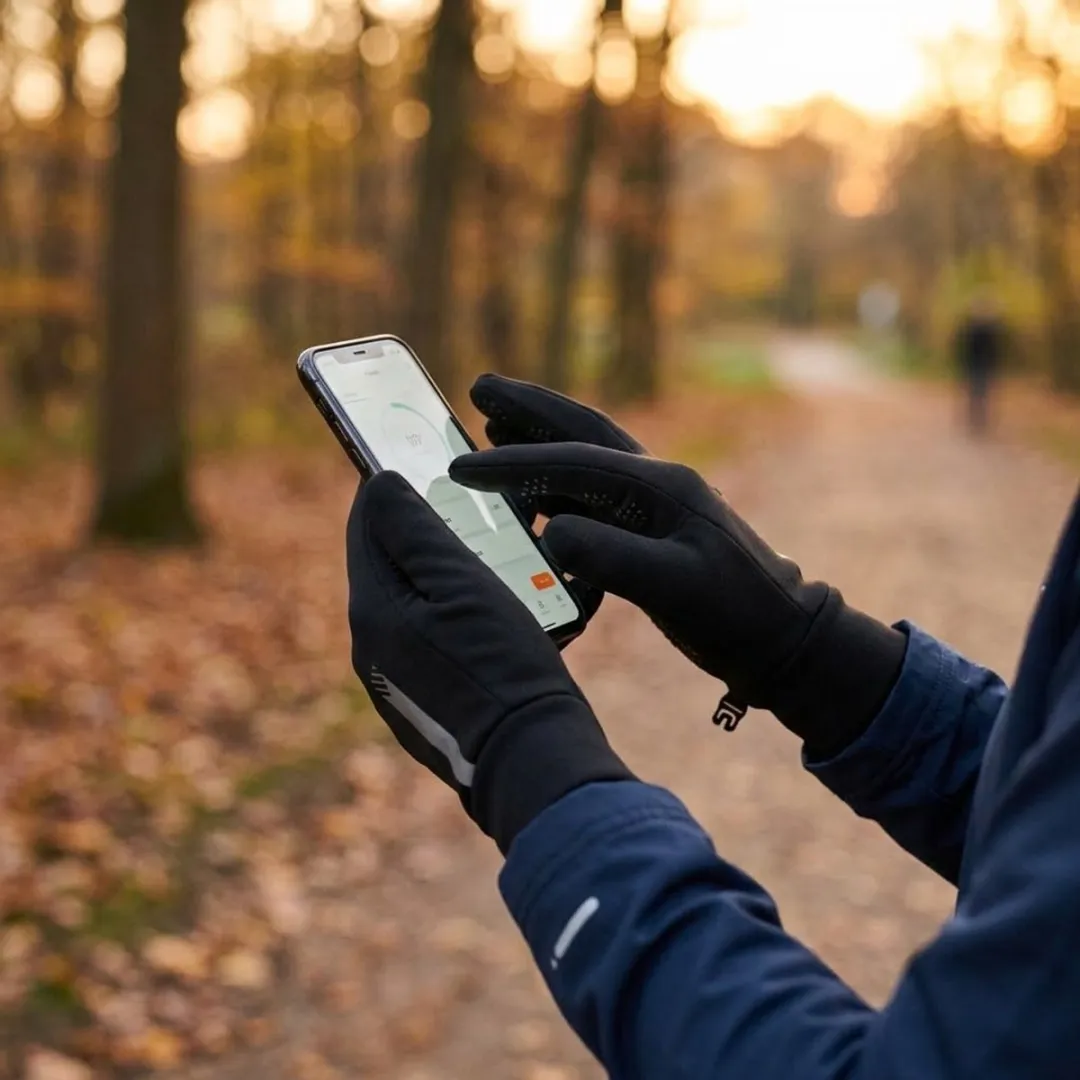 NUVEX Hardloophandschoenen - Touchscreen - Zwart