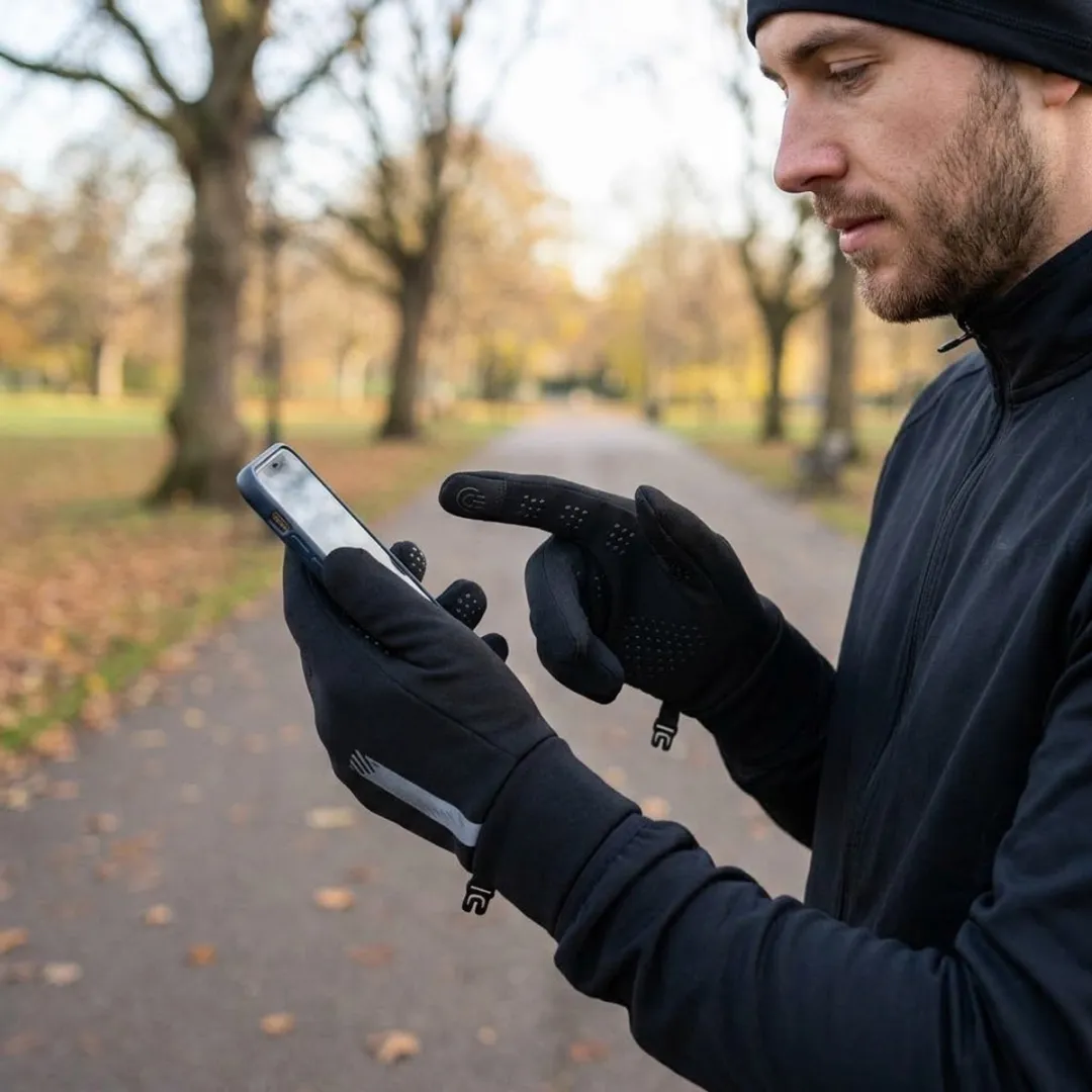 NUVEX Hardloophandschoenen - Touchscreen - Zwart
