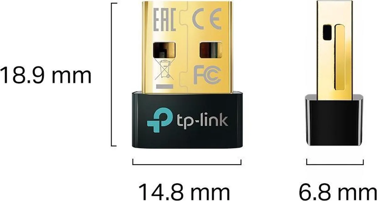 TP-Link UB500 Bluetooth 5.0 Nano USB-adapter - Zwart