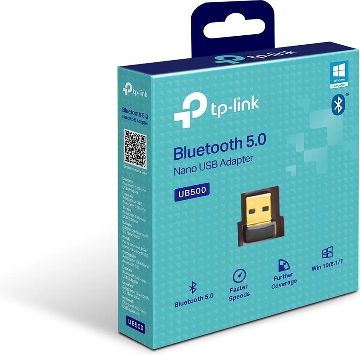 TP-Link UB500 Bluetooth 5.0 Nano USB-adapter - Zwart - afbeelding 6 van 6