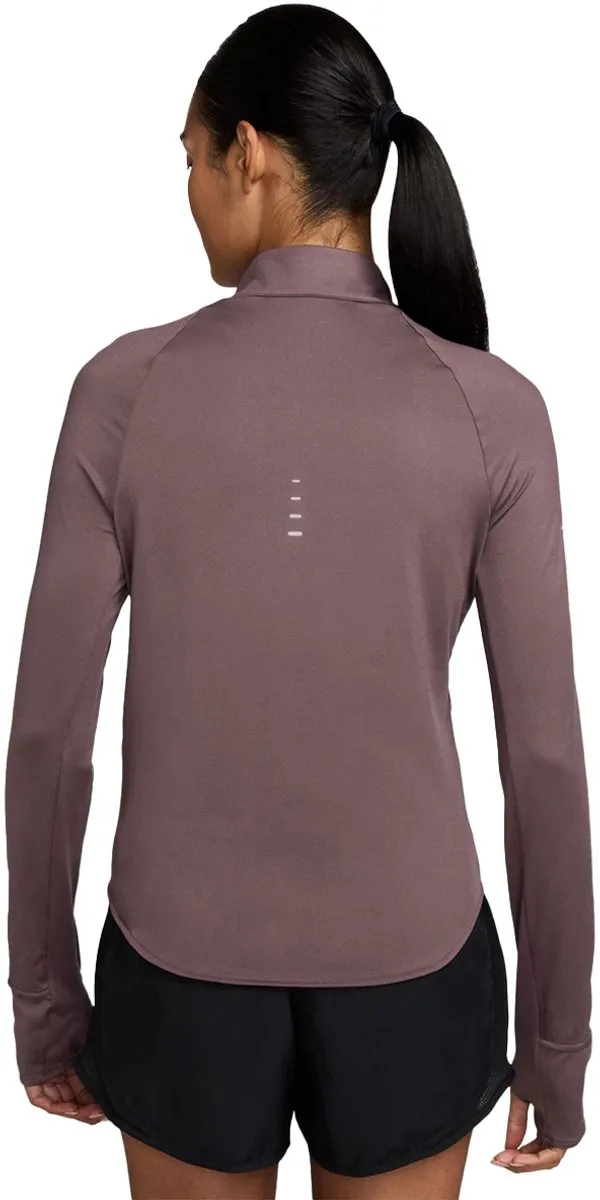Nike Swift Dri-FIT Half Zip Sportshirt Dames - L - Bordeaux