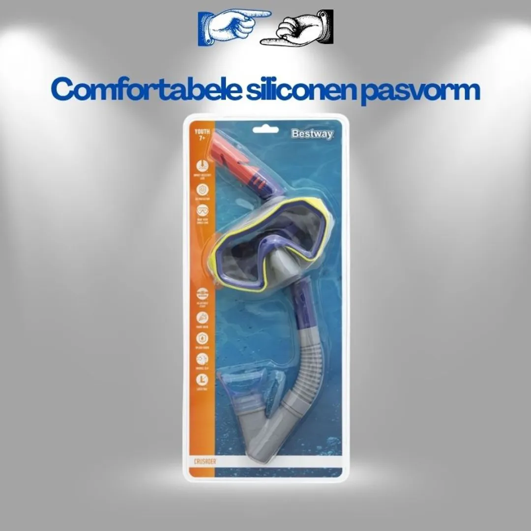 Bestway Duikset 24025 - Snorkelset Kinderen 7+ Blauw - afbeelding 6 van 6