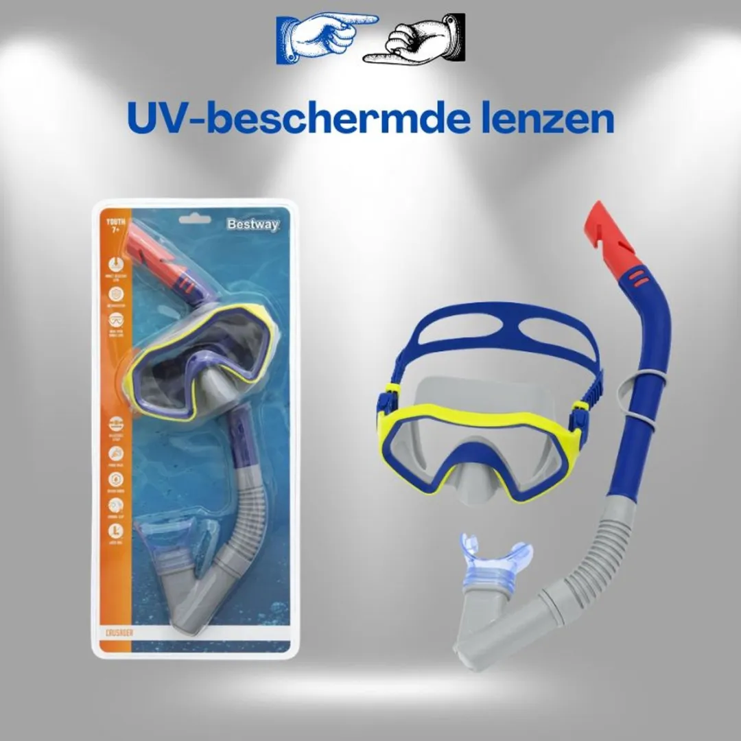 Bestway Duikset 24025 - Snorkelset Kinderen 7+ Blauw