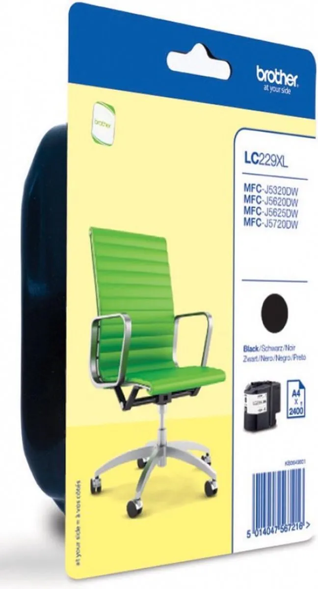 Brother LC-229XLBKBP Inktcartridge - Zwart - 2400 pagina's