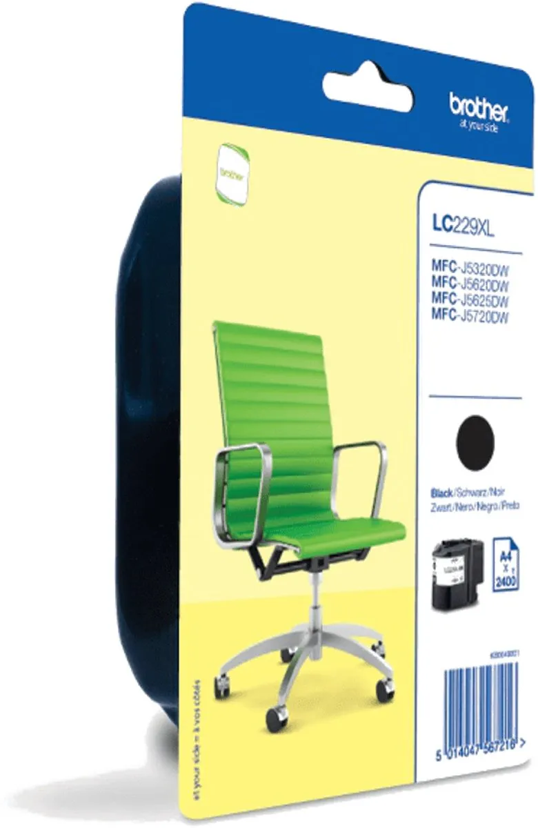 Brother LC-229XLBKBP Inktcartridge - Zwart - 2400 pagina's