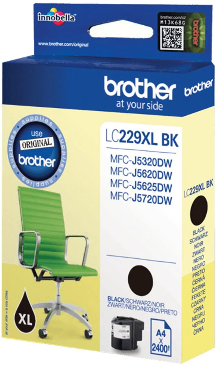 Brother LC-229XLBKBP Inktcartridge - Zwart - 2400 pagina's