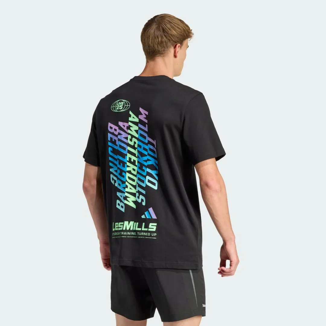 adidas Performance Les Mills Tour Graphic T-shirt KF7449 - S - Zwart