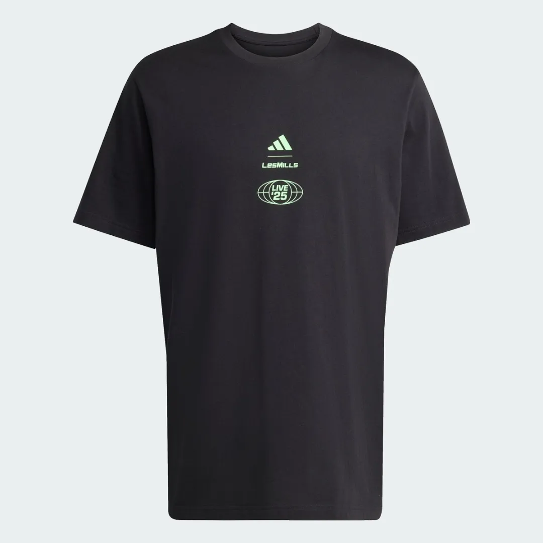 adidas Performance Les Mills Tour Graphic T-shirt KF7449 - S - Zwart