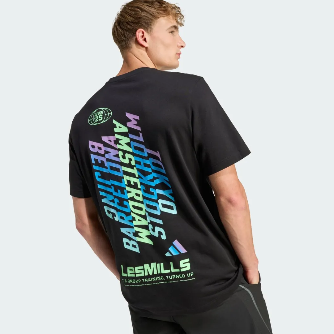 adidas Performance Les Mills Tour Graphic T-shirt KF7449 - S - Zwart