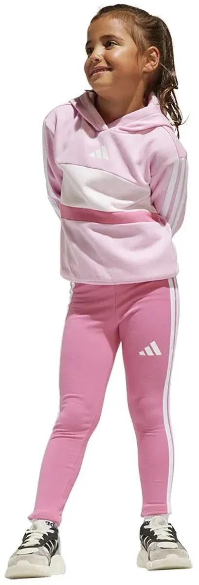 Adidas Tiberio 3 Stripes Fleece Trainingspak - Roze 116