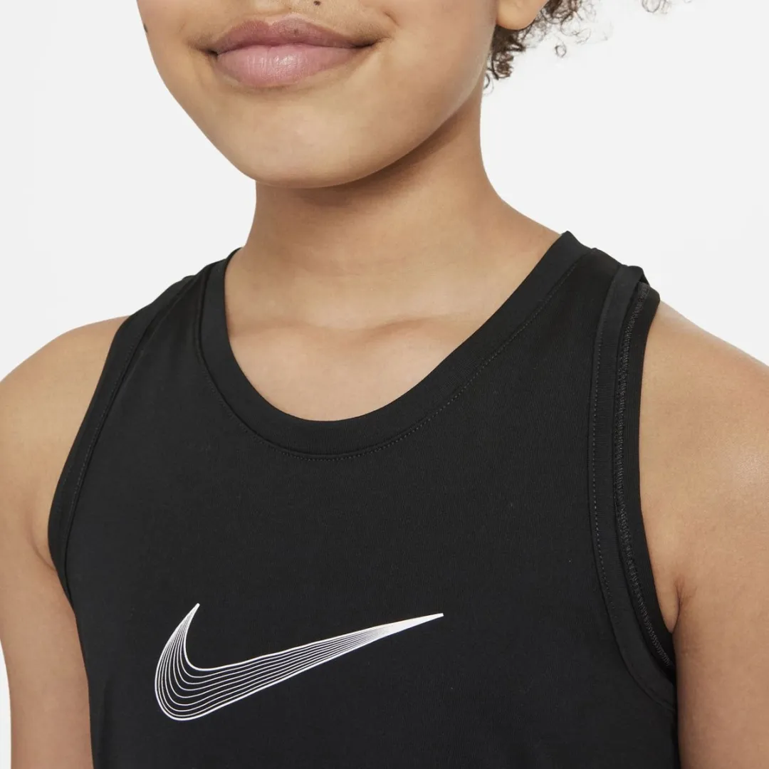 Nike One Tanktop Unisex - Maat 146 - Zwart