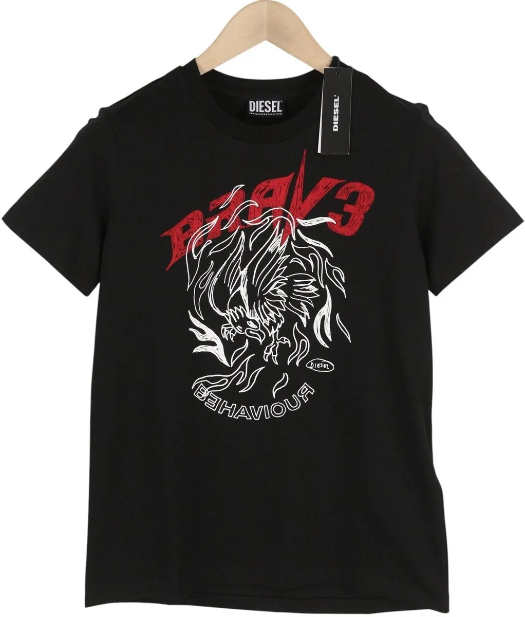 Diesel T-sily-b2 Heren T-shirt - Zwart - S - afbeelding 2 van 2