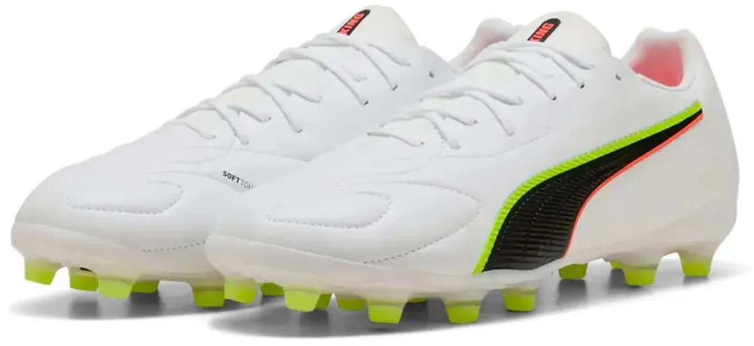 PUMA King 20 Match FG/AG Voetbalschoenen 46 - Wit