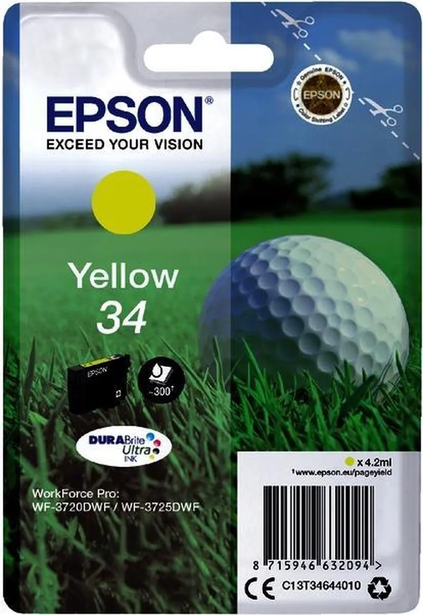Epson C13T34644010 Inktcartridge Geel - 300 Pagina's