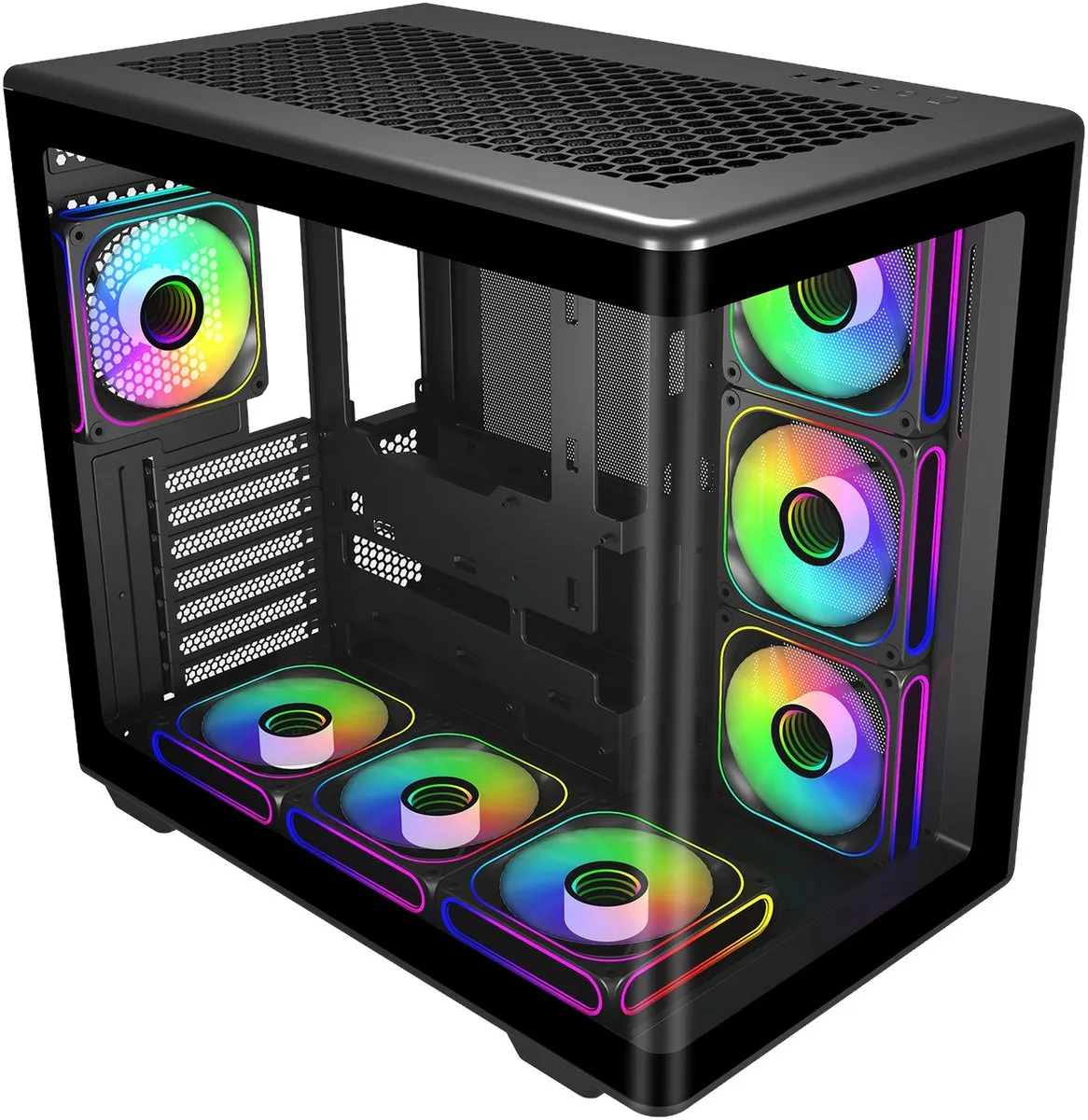 Cooler Master Elite 600 Midi Tower - Zwart/Transparant