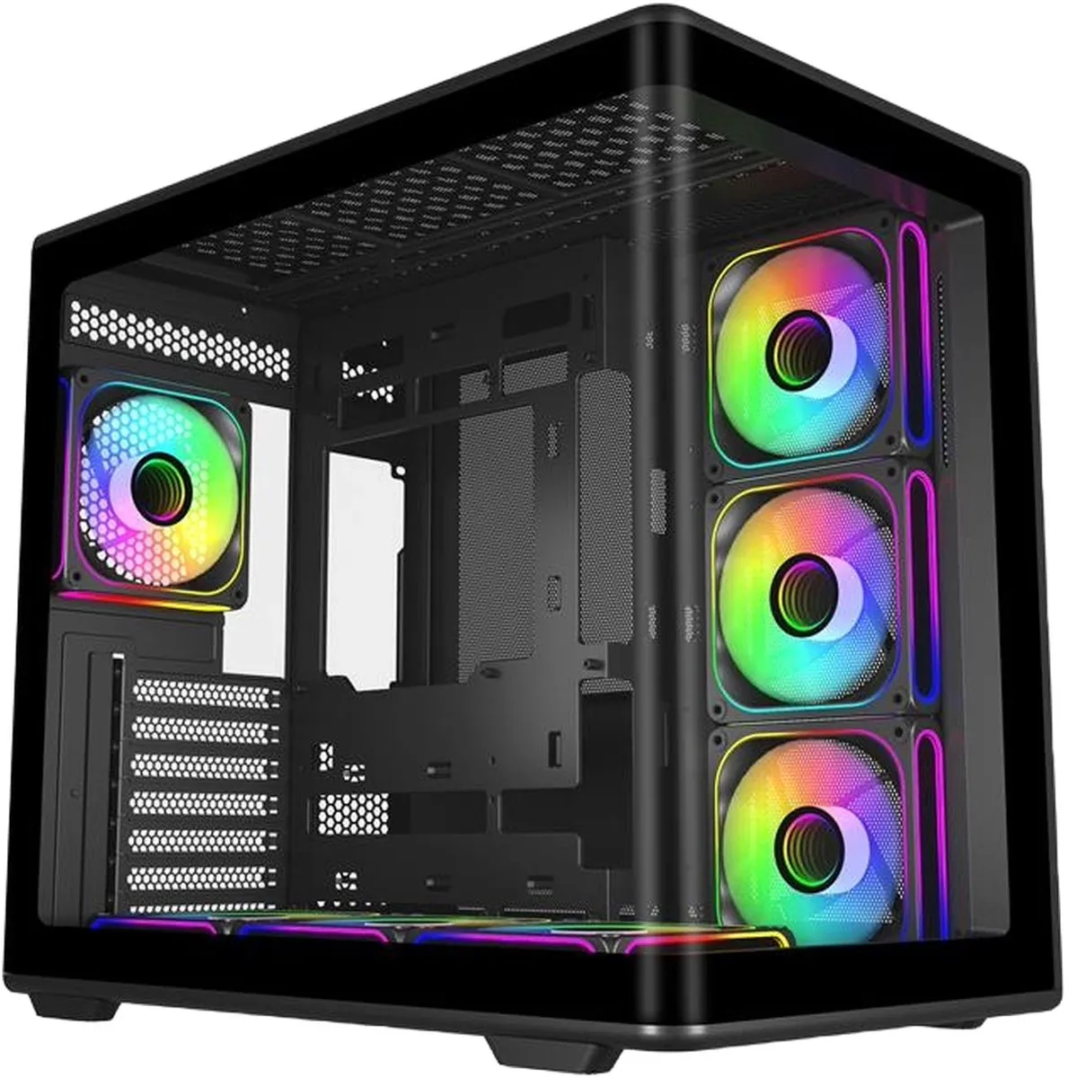 Cooler Master Elite 600 Midi Tower - Zwart/Transparant