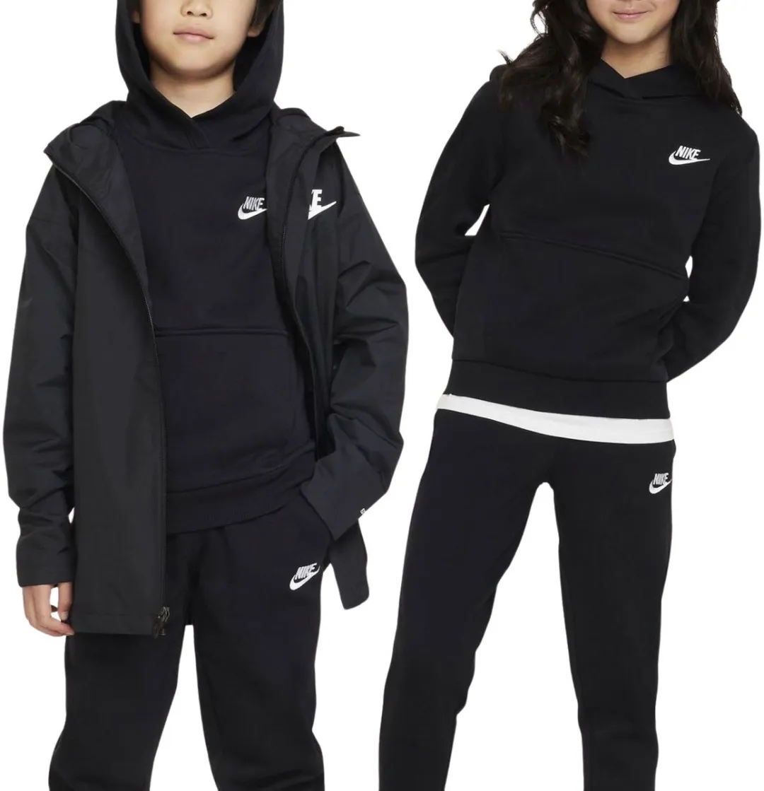 Nike NSW Club FLC HDY Sporttrui FD3000-010 - Zwart/Wit - XL