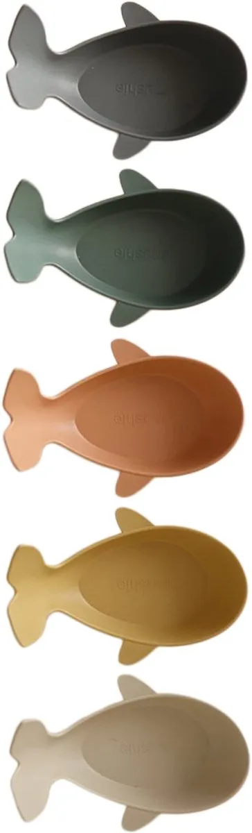 Mushie Stapelbare Badspeeltjes Walvis - 5 Stuks Groen