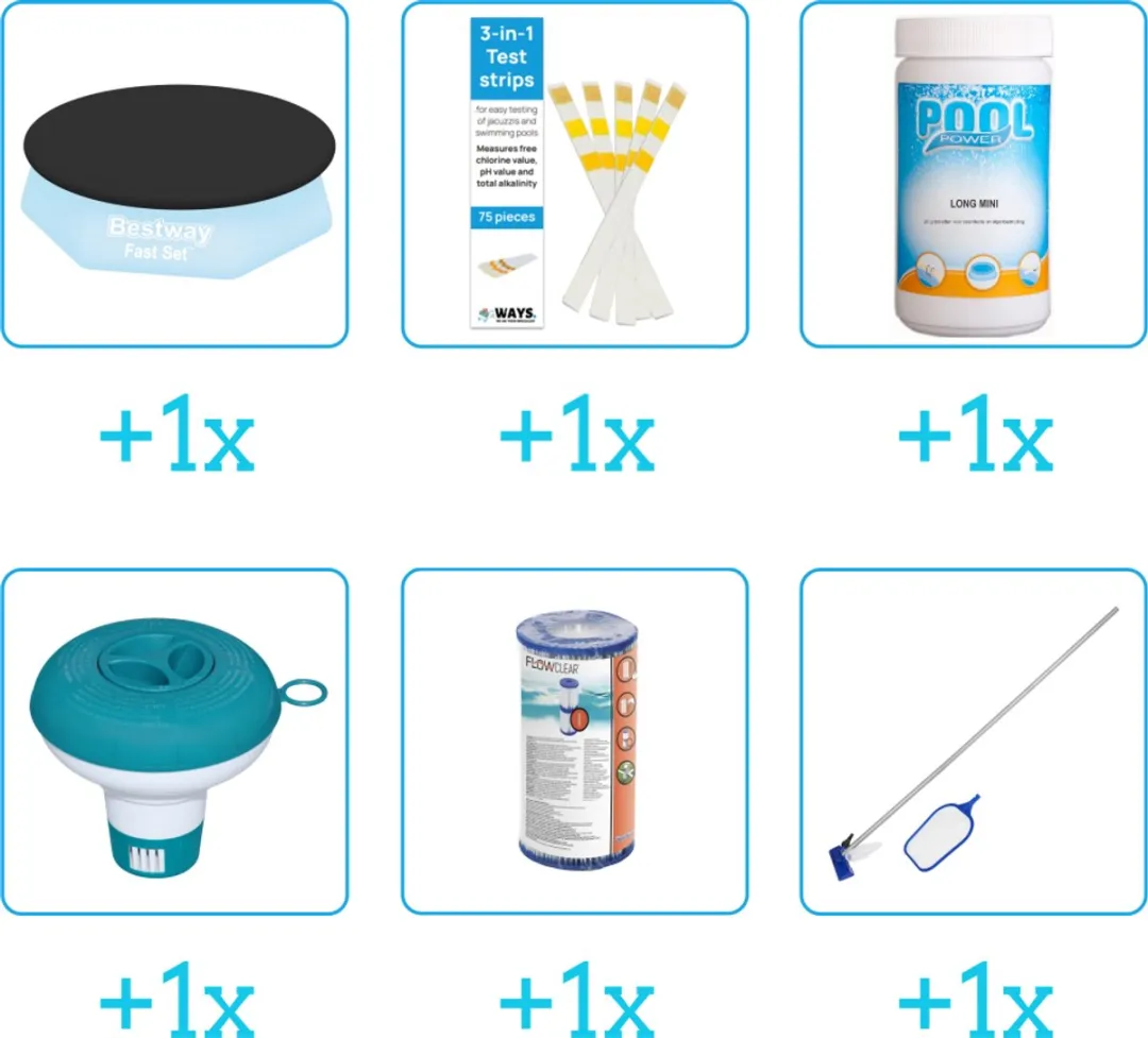 Bestway Fast Set Accessoirepakket 57450 - 6-delig - Zwart