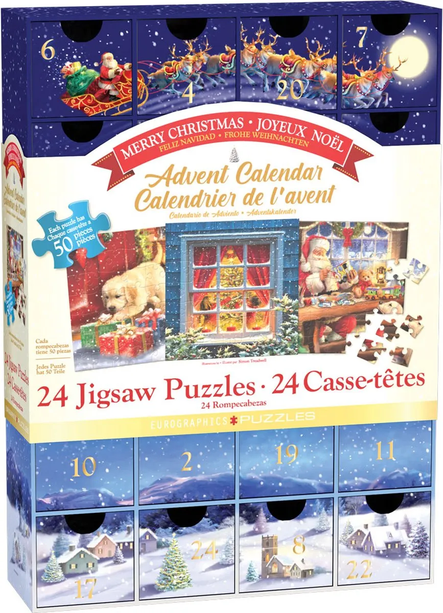 Eurographics Adventskalender Simon Treadwell Klassieke Kerst - 2450 Stuks