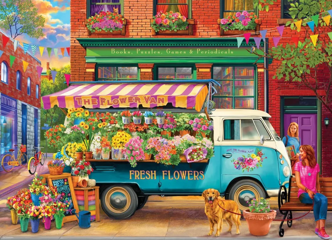 Eurographics Volkswagen The Flower Van Legpuzzel 1000 Stuks
