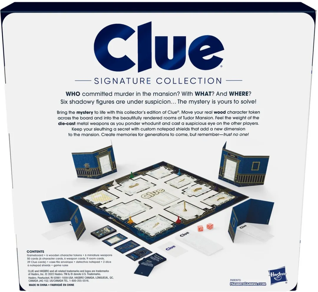 Hasbro Gaming Clue Signature Collection Bordspel - 2-6 Spelers - afbeelding 2 van 6