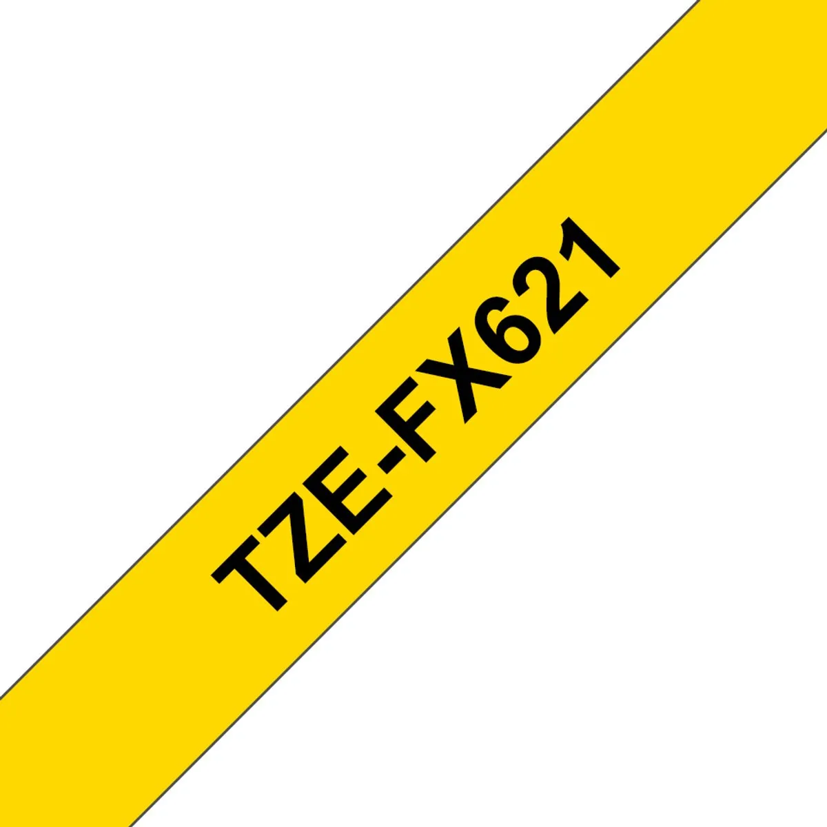 Brother TZ-FX621 9mm - Zwart/Geel - Flexibel 8m