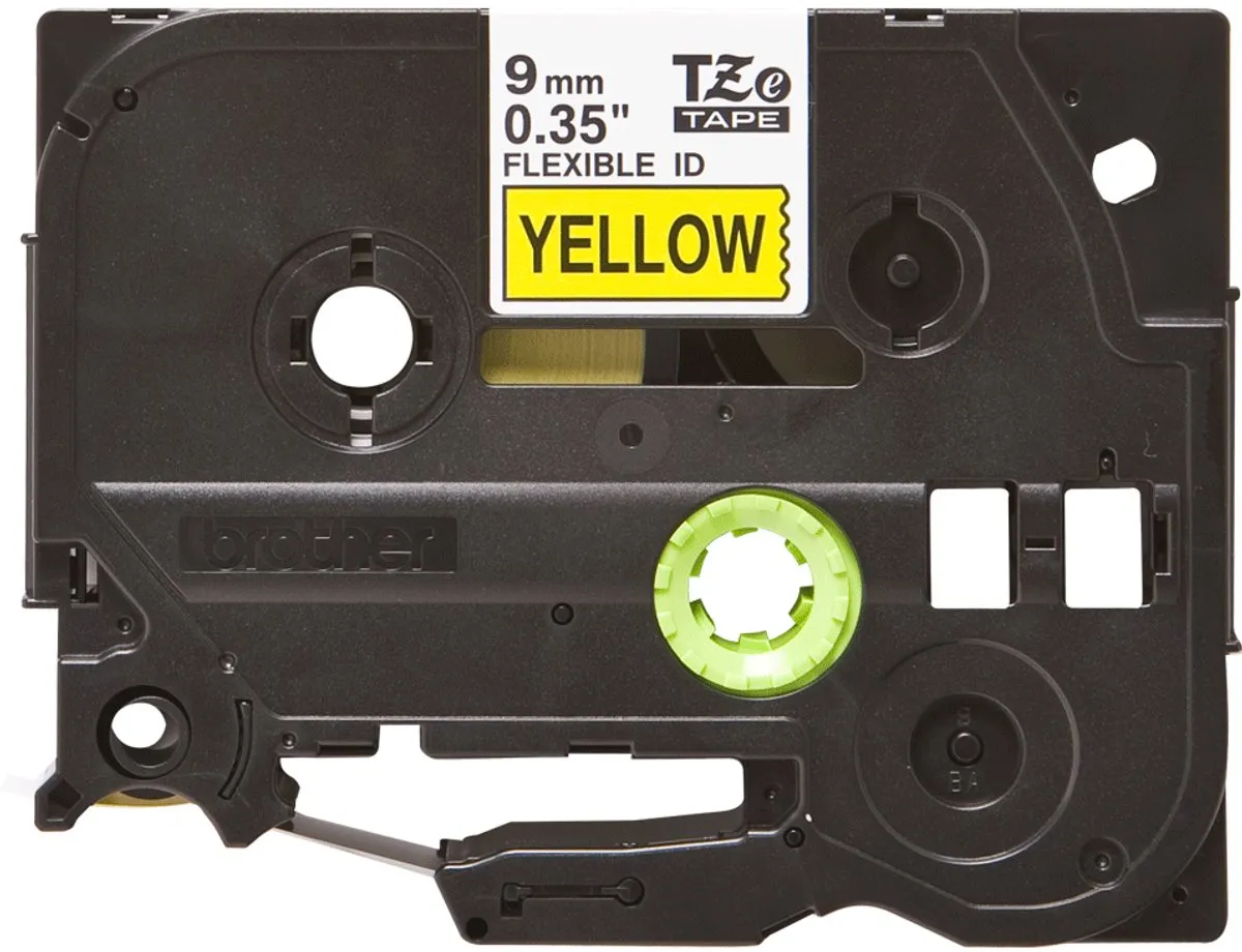 Brother TZ-FX621 9mm - Zwart/Geel - Flexibel 8m