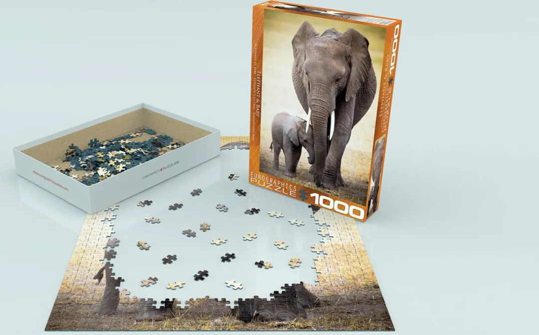 Eurographics Olifant & Baby Legpuzzel 1000 Stuks - eu6000-0270