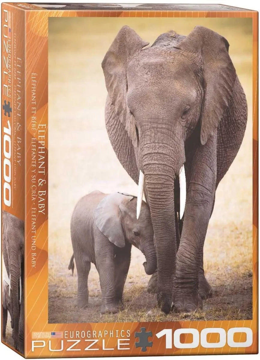 Eurographics Olifant & Baby Legpuzzel 1000 Stuks - eu6000-0270