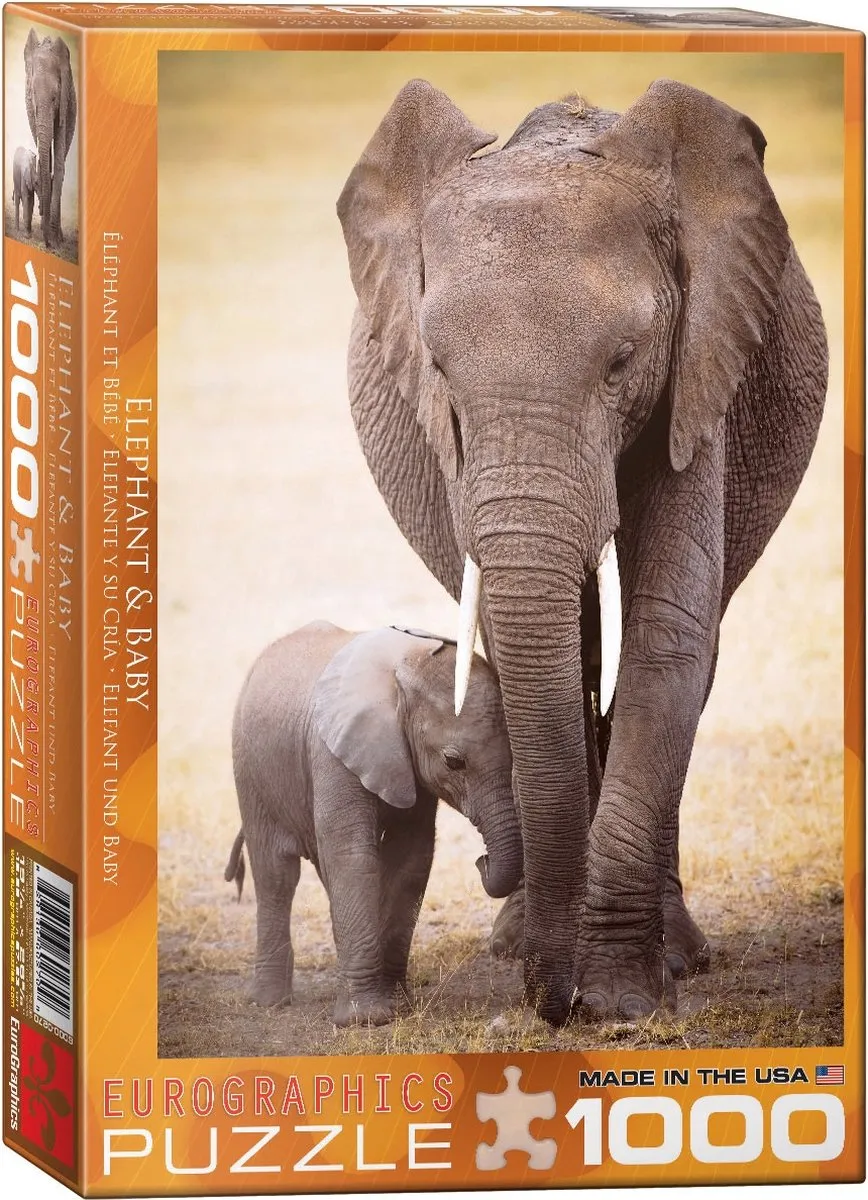 Eurographics Olifant & Baby Legpuzzel 1000 Stuks - eu6000-0270