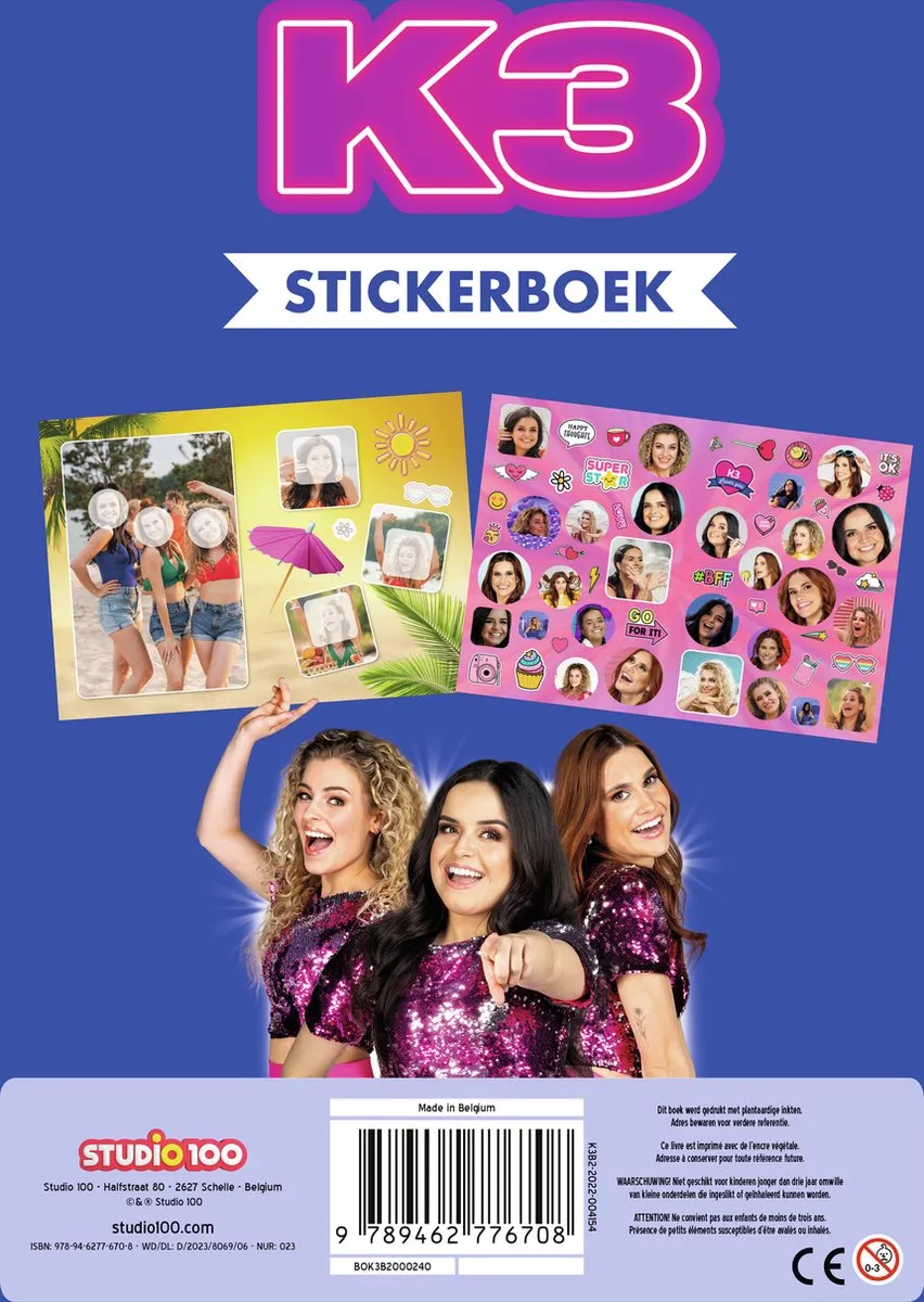 K3 Stickerboek Vleugels - 100+ Stickers