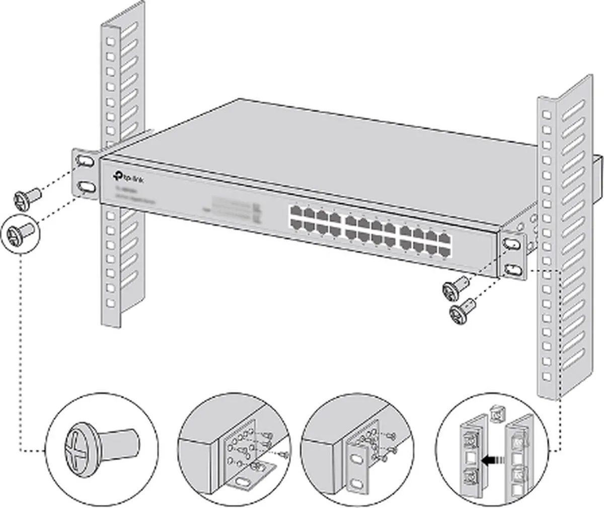 TP-Link Omada RackMount Kit-19 Montageset - Zwart