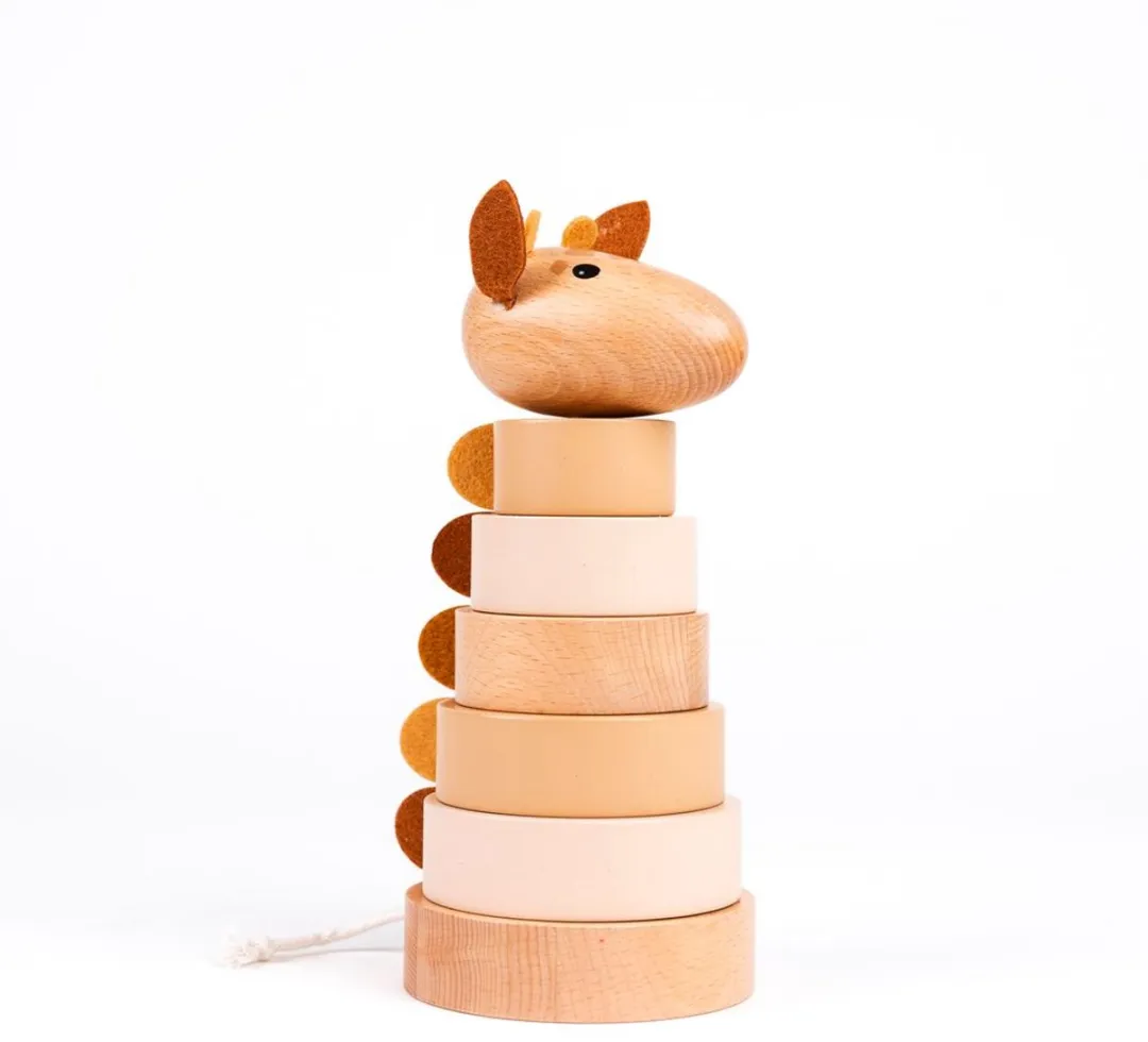 Egmont Toys Giraffe Leonie Houten Stapeltoren 21cm