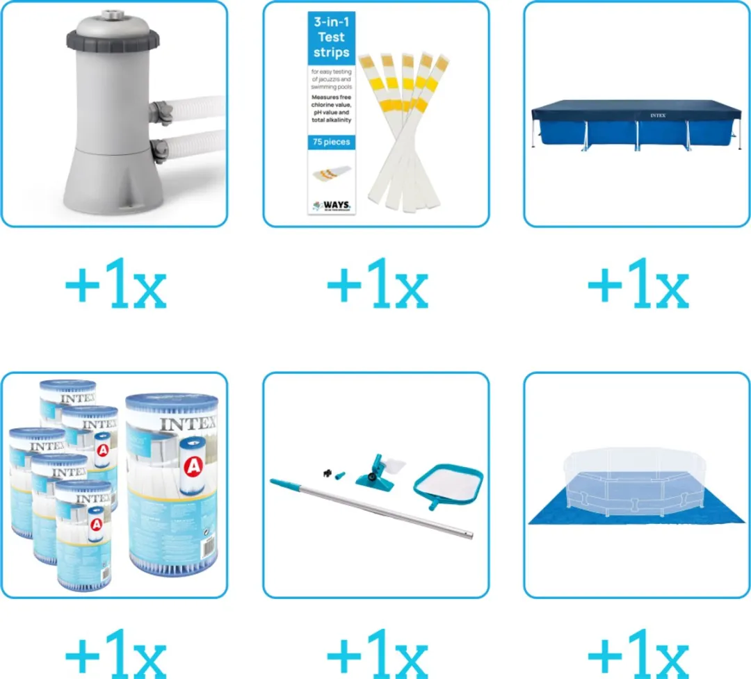 Intex 28273NP Zwembad Accessoirepakket - 6-delig - 2271 l/h