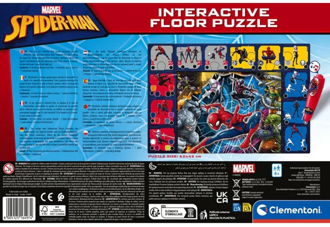 Spider-Man Interactieve Puzzel 24 Stuks - Clementoni
