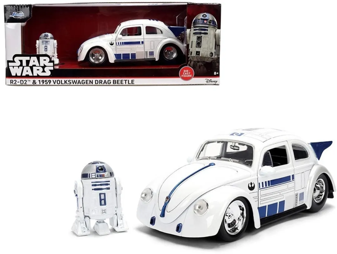 Jada Toys Star Wars R2-D2 & VW Drag Beetle Diecast 1:24 - Multi