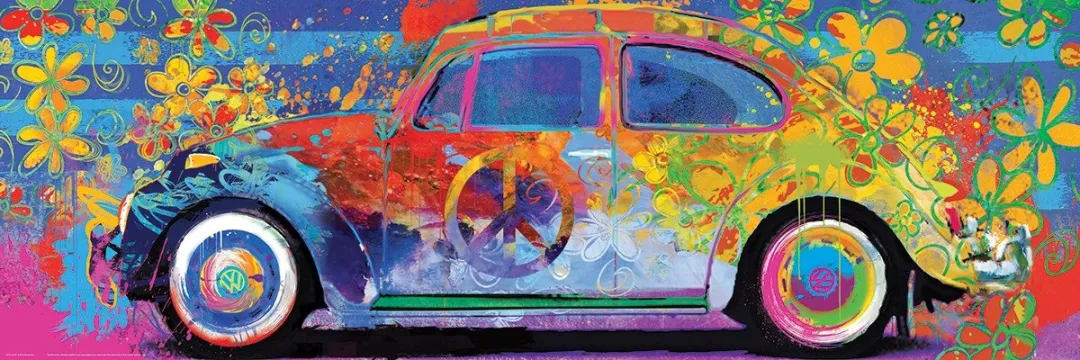 Eurographics Volkswagen Beetle Splash Legpuzzel 1000 Stuks - Panorama