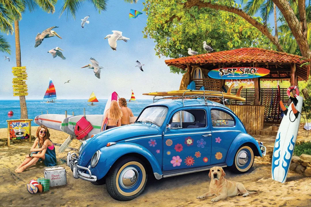 Eurographics VW Surf Shack Legpuzzel 1000 Stuks - Meerkleurig