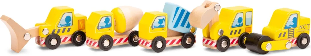 New Classic Toys Houten Bouwvoertuigen Set 11947