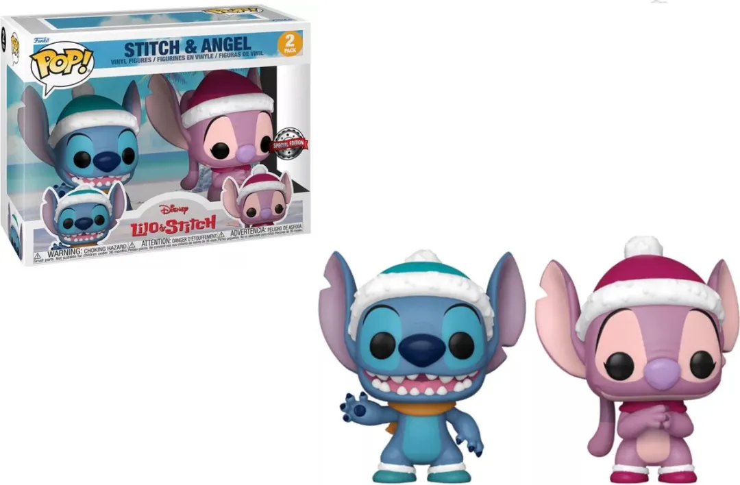 Funko Pop! Lilo & Stitch 2-Pack - Winter Stitch & Angel
