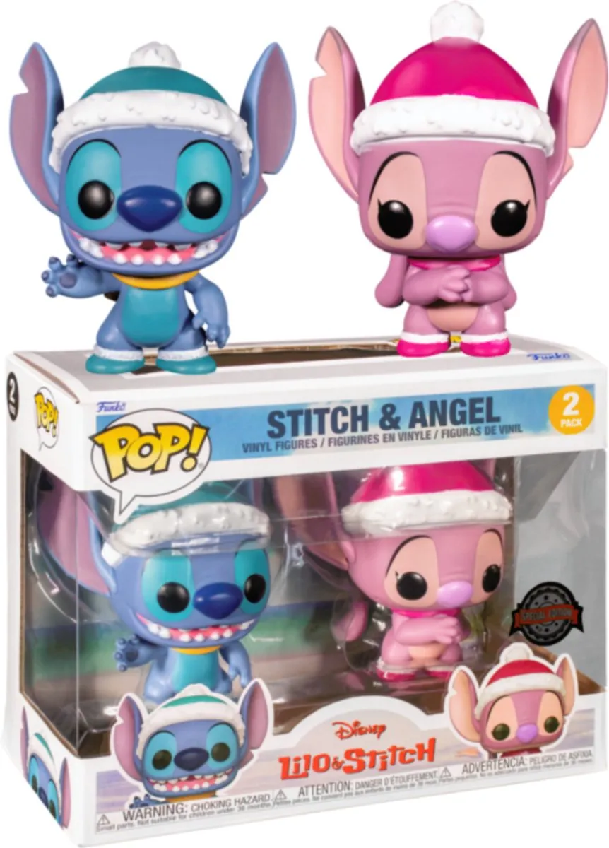 Funko Pop! Lilo & Stitch 2-Pack - Winter Stitch & Angel
