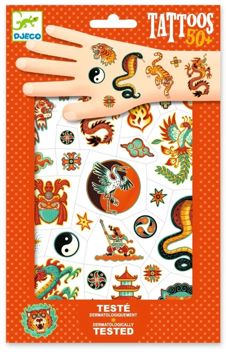 Djeco Krijgersgeest Tatoeages - Multicolor