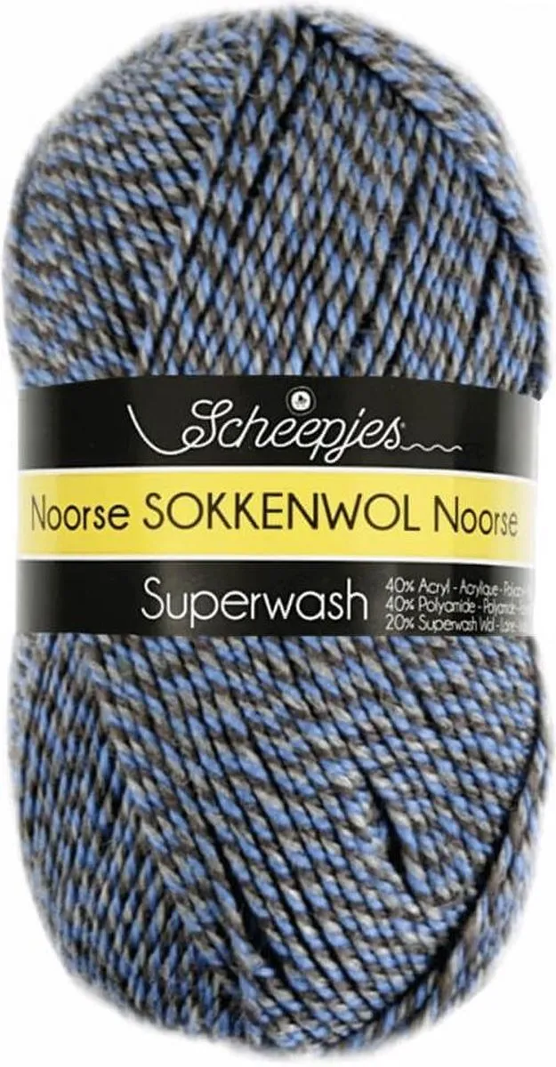 Scheepjes Noorse Wol Markoma 100g - Blauw/Grijs