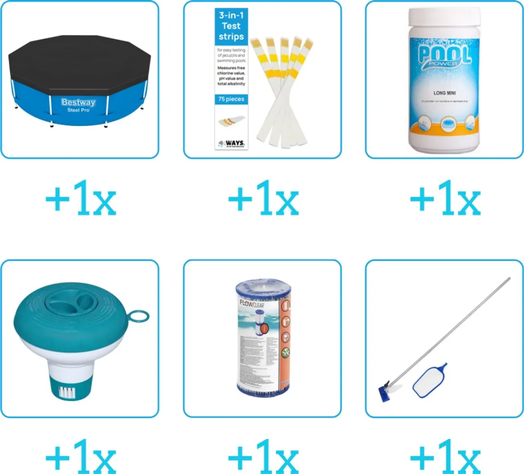 Bestway Fast Set Accessoirepakket 57458 - 6-delig - Zwart