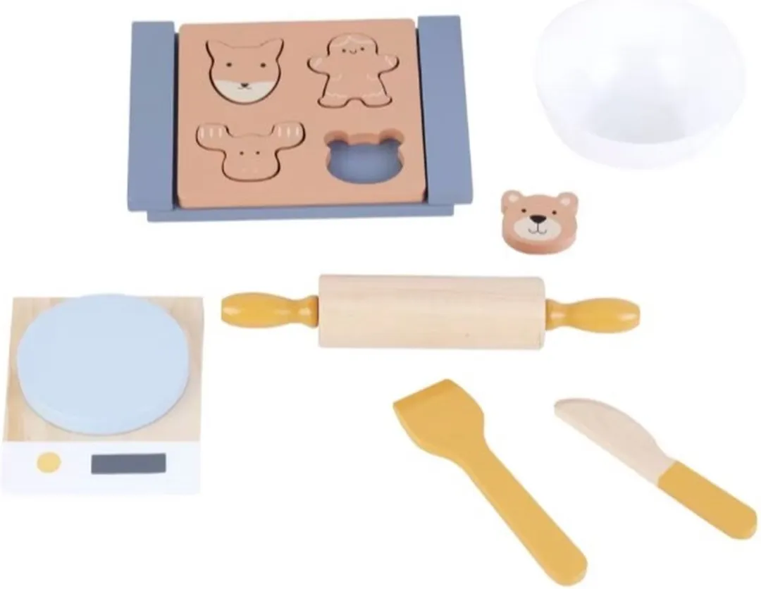 Playing Kids Houten Koekjesset met weegschaal