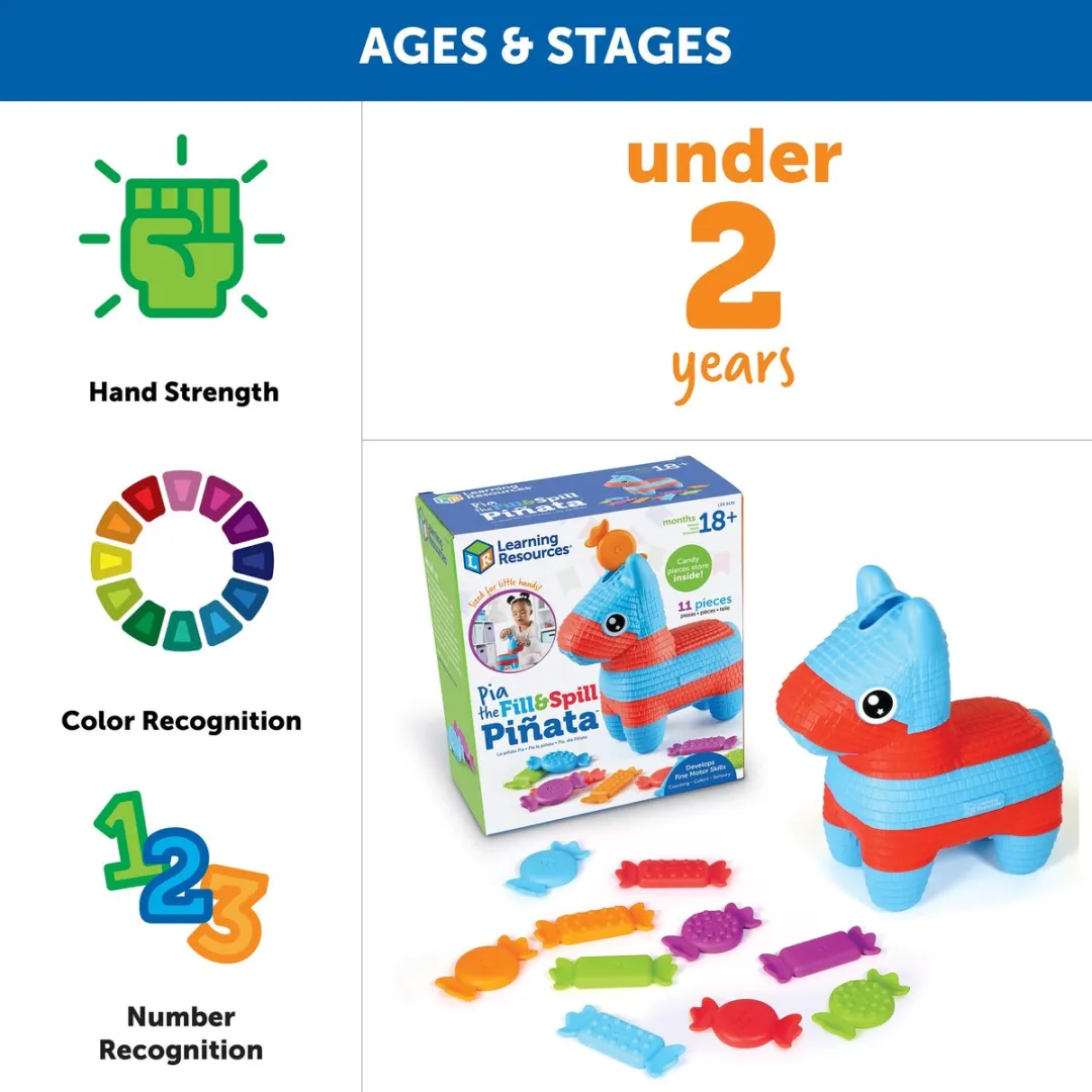 Learning Resources Pia de Fill & Spill Piñata - Meerkleurig